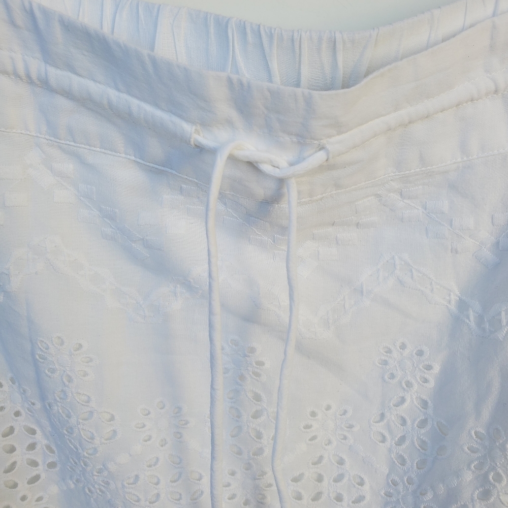 Sundance Boho Eyelet Skirt Embroidered Tiered Size L - Like NEW 'Bastilla' - Picture 3 of 16